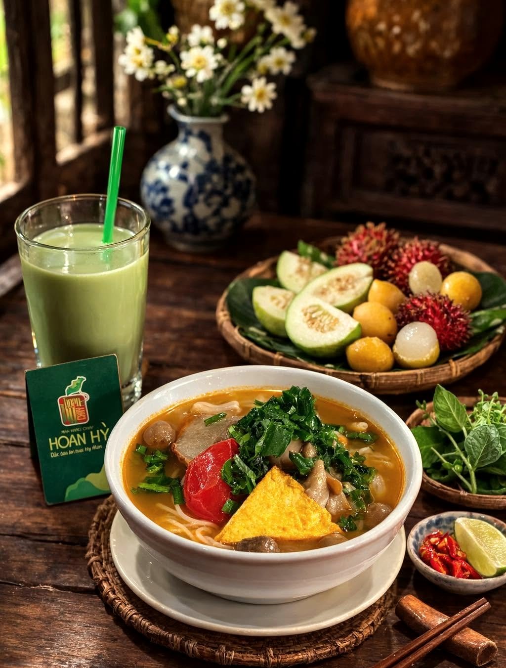 Bún riêu chay đậu hũ cà chua